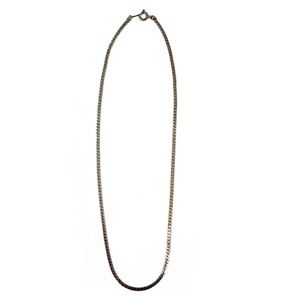 18K White Gold Plated Herringbone Chain Necklace